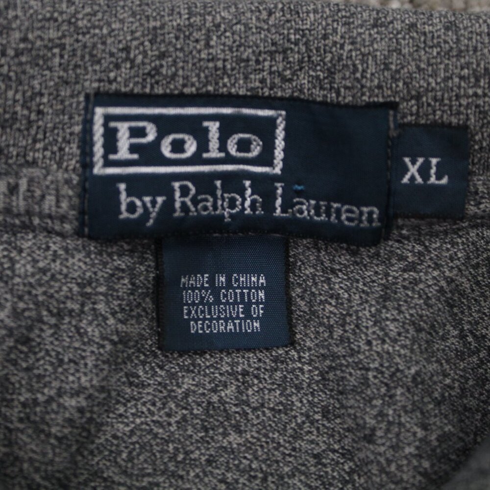 Polo Ralph Lauren Polo Shirt Adult XL Gray Long Sleeve Cotton Pullover - Picture 8 of 12